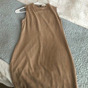 Suede taupe boutique dress